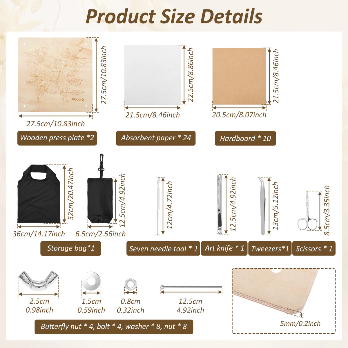 Flower Pressing Kit